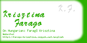 krisztina farago business card