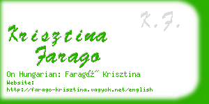 krisztina farago business card